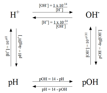 Calculations Of Ph Poh H And Oh